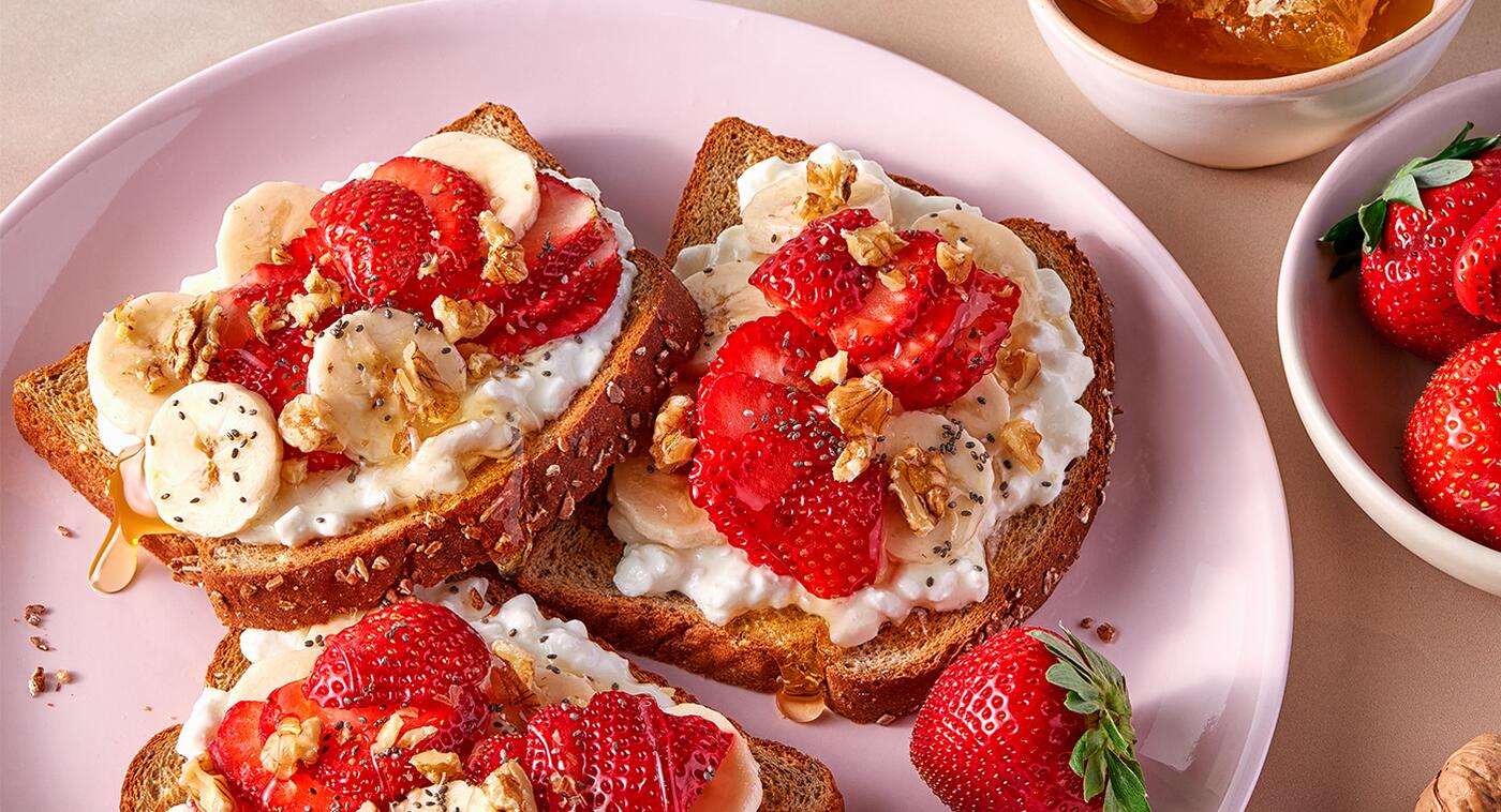 Fruity Cottage Cheese Toasts Feed Good Rewards